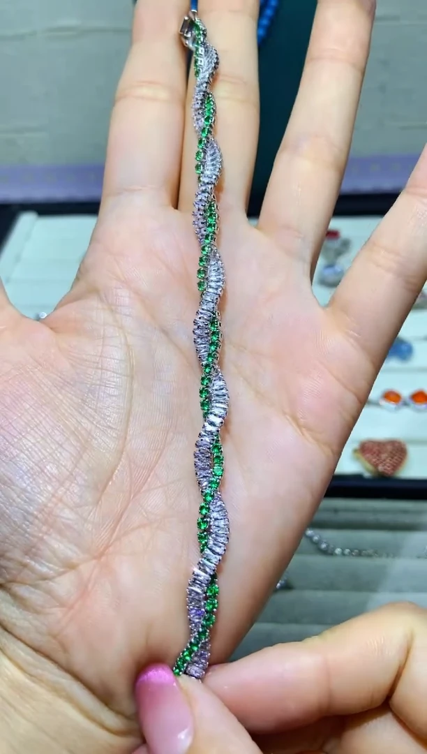 银S925镶嵌耳饰紫晶1