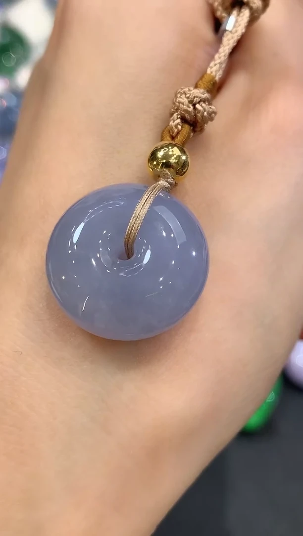 吊坠(不含链)18K金镶嵌翡翠a13多样性一件发货紫货有色差