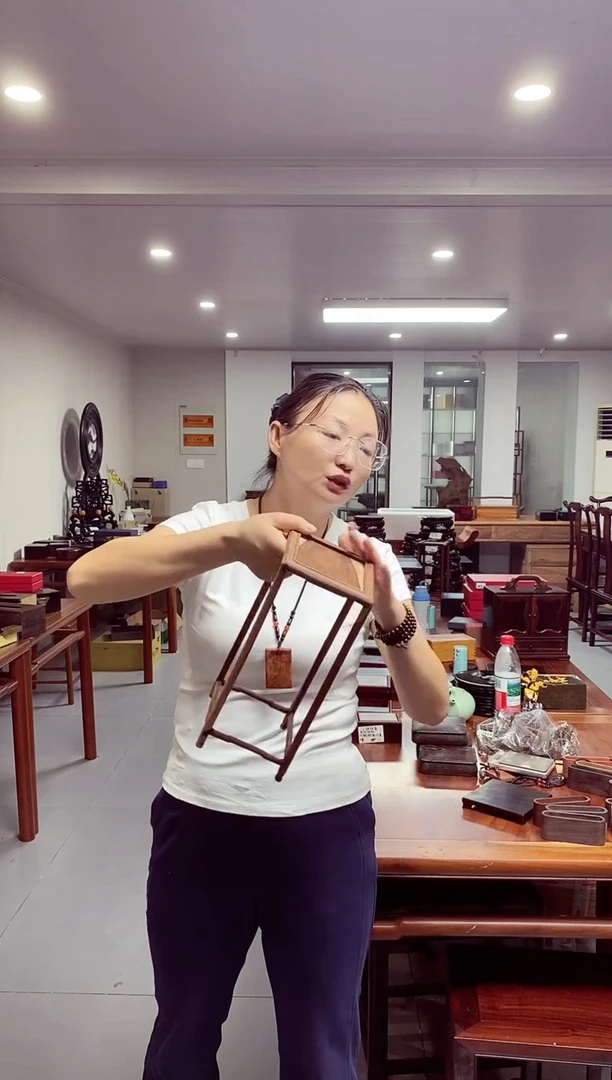木微凹黄檀圆角花架（白胚）
