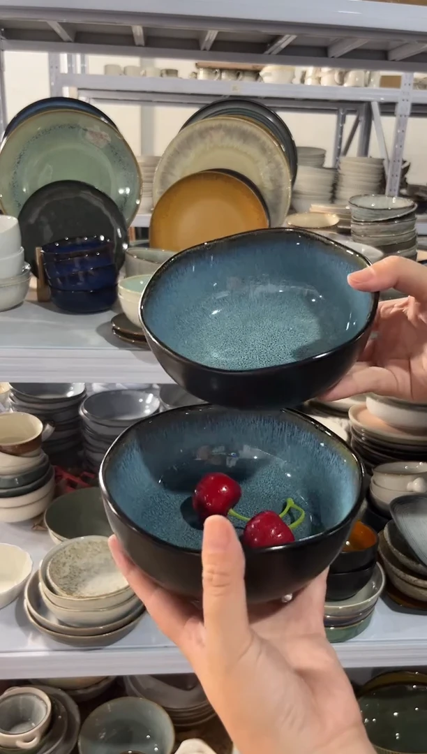 陶瓷外贸尾货瑕疵满20包邮X2 新品大号米饭碗