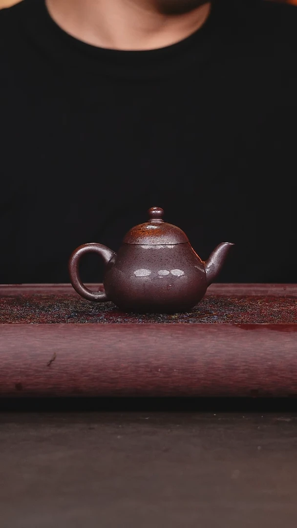 茶壶紫砂柴烧 梨形 紫砂壶