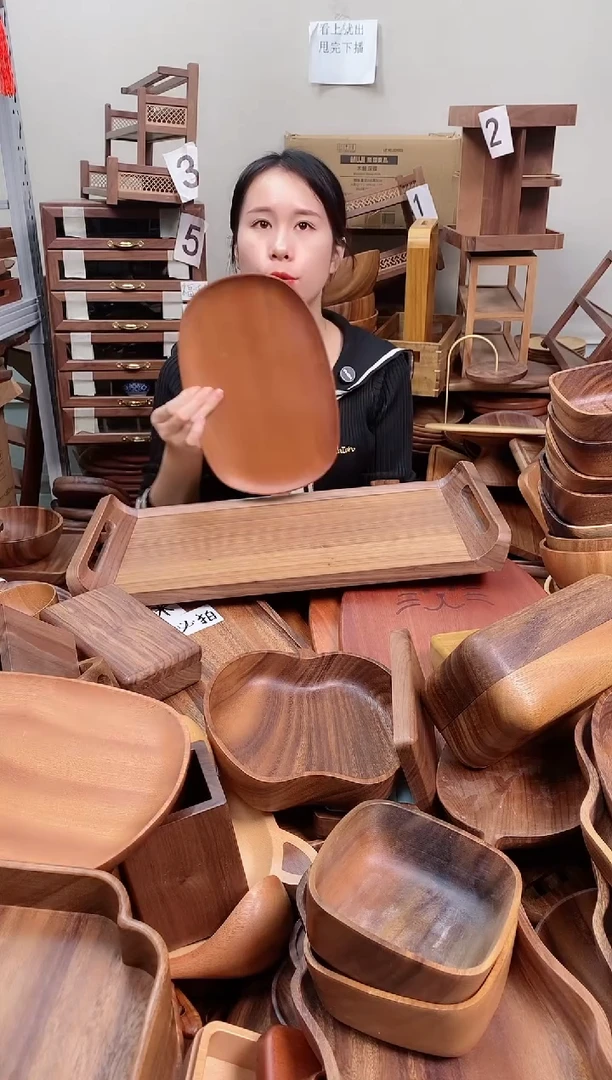 木 乌檀木异形盘30*20*2cm