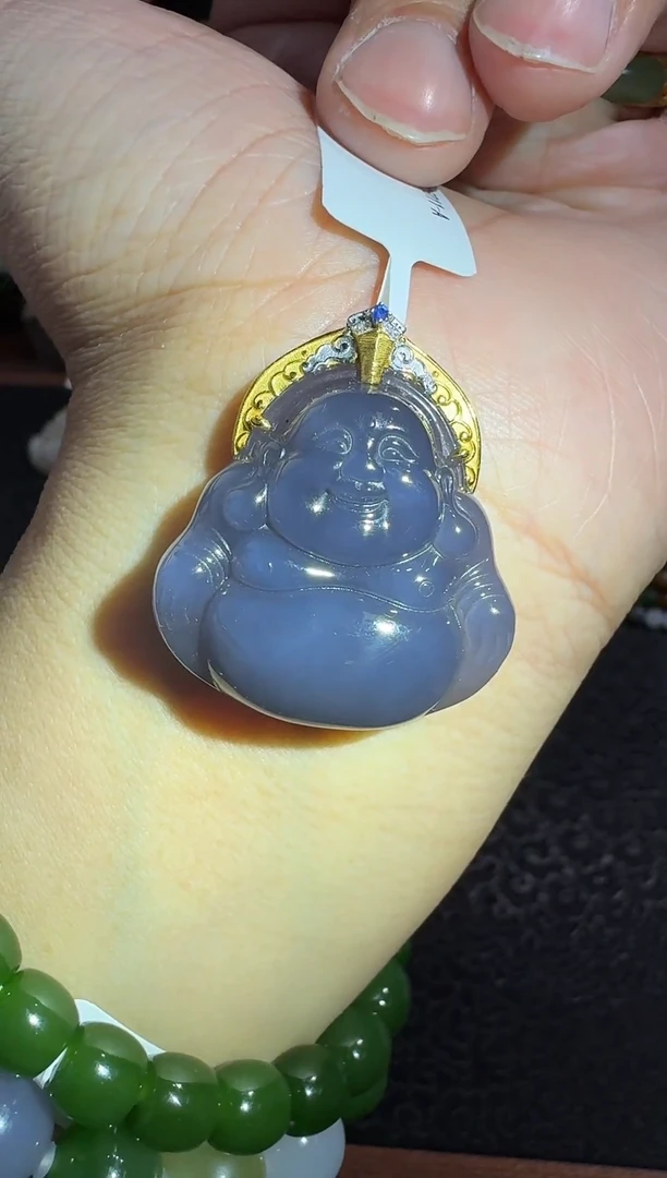 【闪购商品】和田玉吊坠(不含链)18K金镶嵌LX09*5011-A*