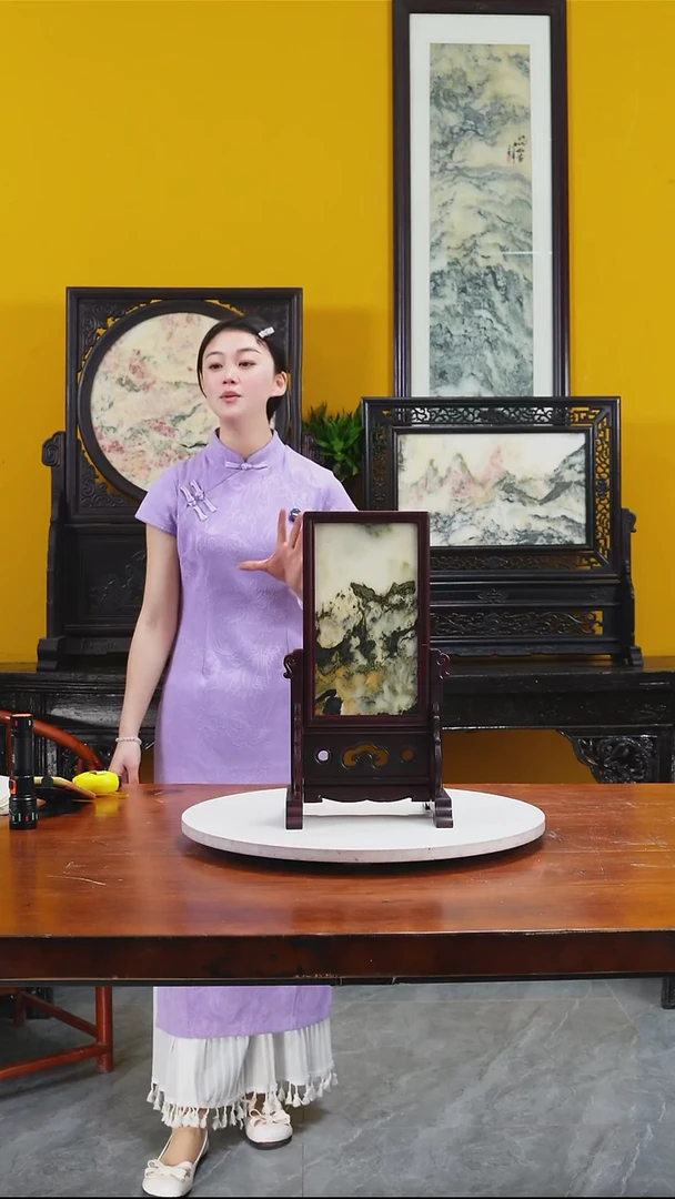 石材天然大理石画摆件