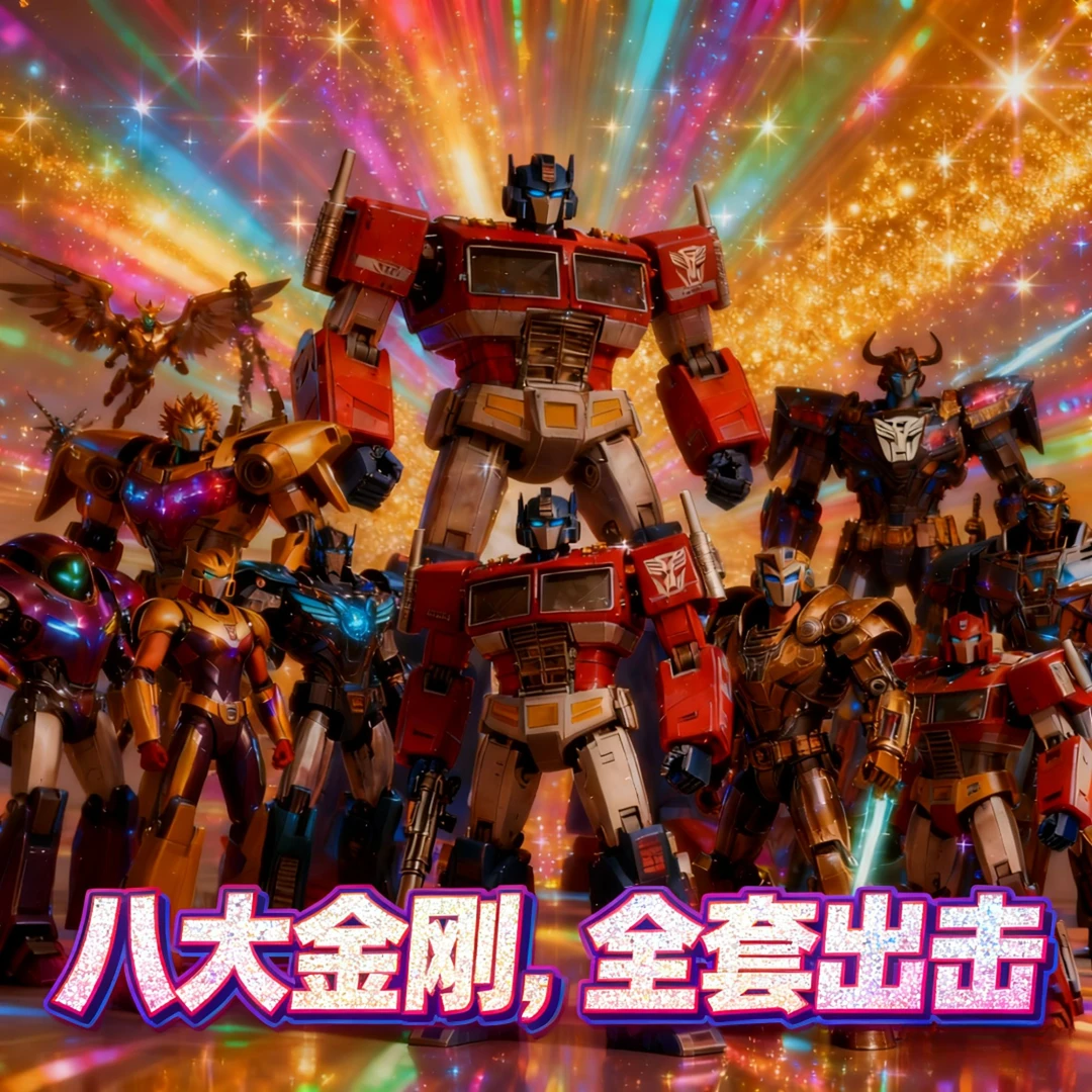 【变形金刚全套】八大金刚全套实心PVC材质，手臂头可动手办新品高级