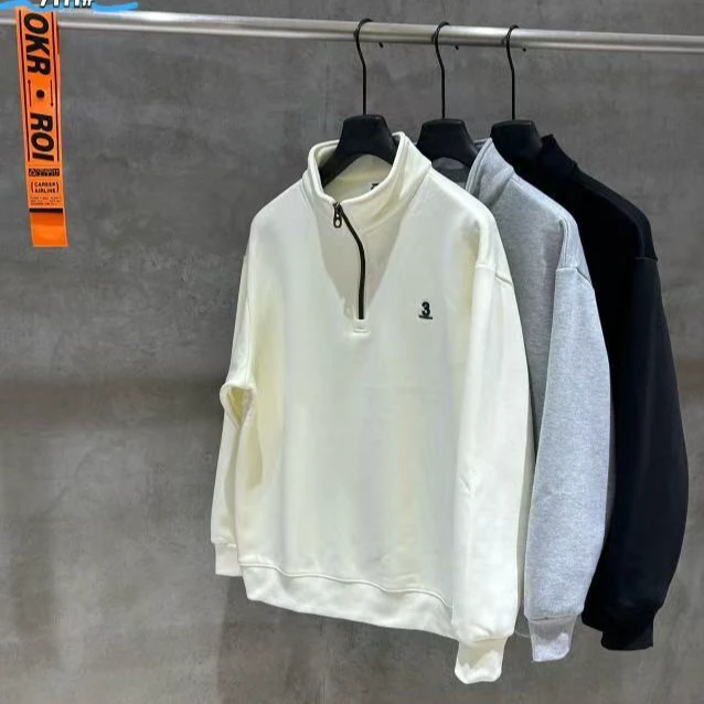 鑫燃Kiki 立领宽松百搭休闲加绒卫衣 7111 YLZ