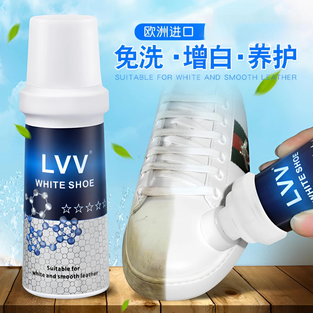 进口小白鞋补色翻新剂白皮鞋清洁护理白鞋真皮磨损修复液白色鞋油