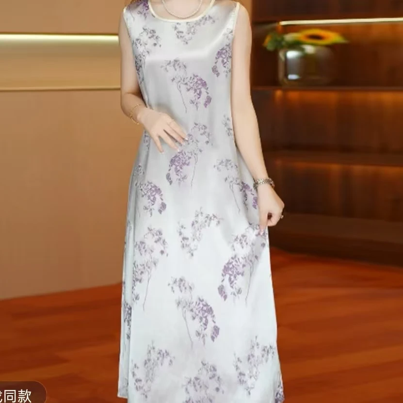 710【紫锦凝香】高端订制连衣裙 休闲女士夏季复古宽松