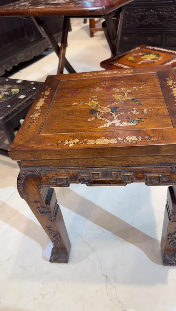 木花梨雕刻腿方凳798...88888