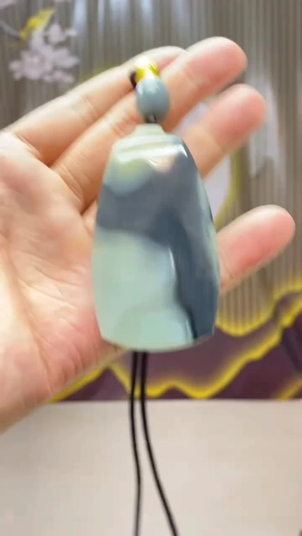 【闪购商品】和田玉颈饰未镶嵌青花无事牌吊坠