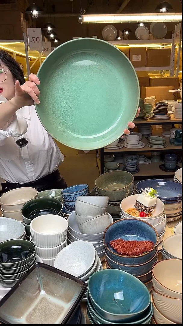 瓷129外贸尾货窑变釉下彩默认微瑕