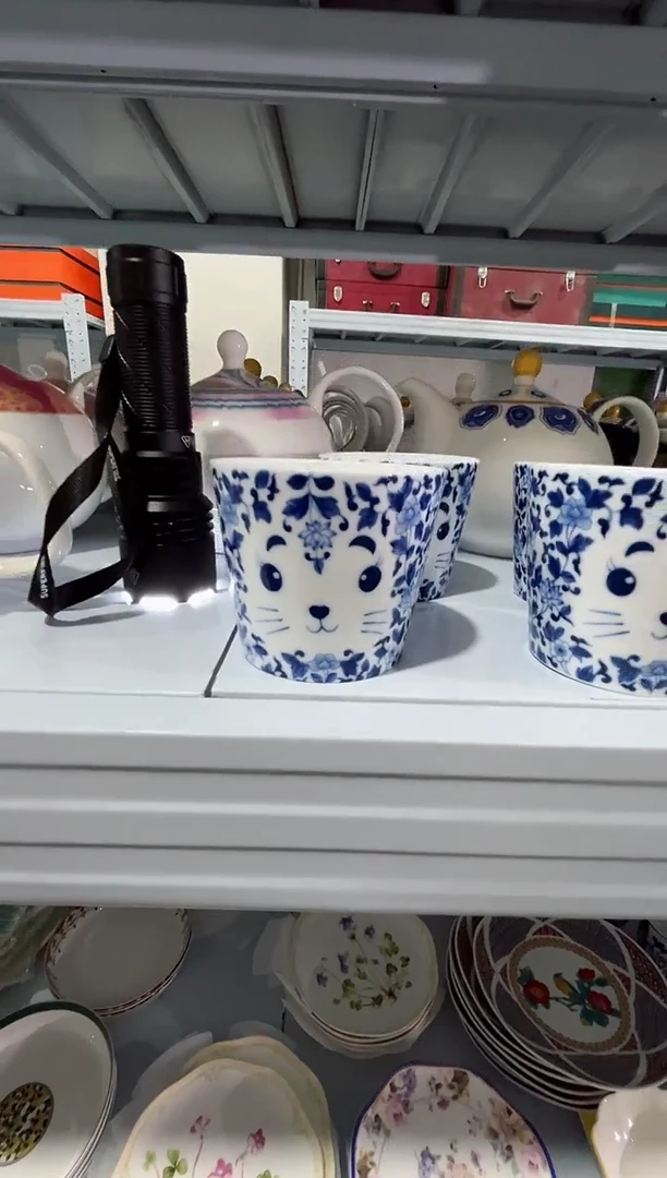 瓷片日用陶瓷（简装）猫咪水杯1个