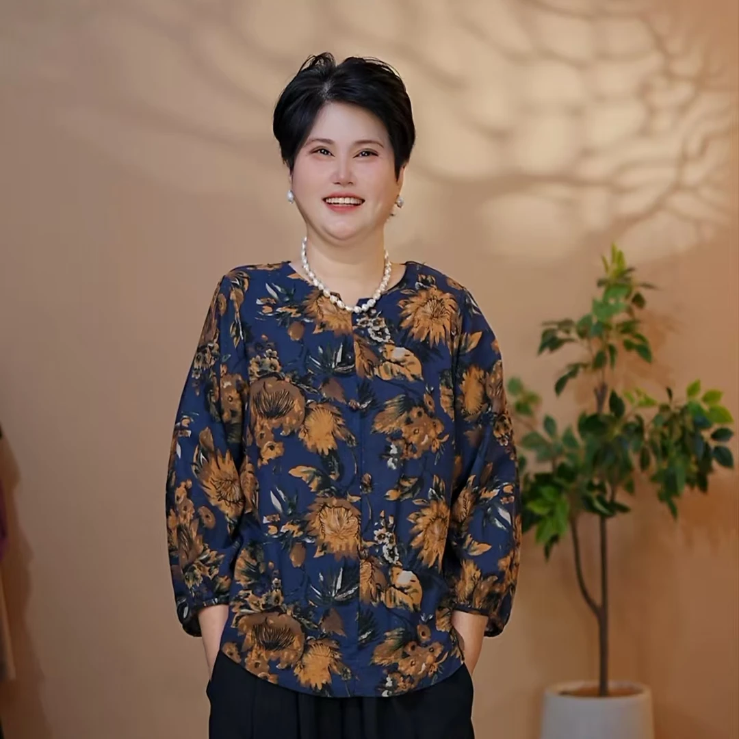 入秋胖mm大码新款高档妈妈装-227