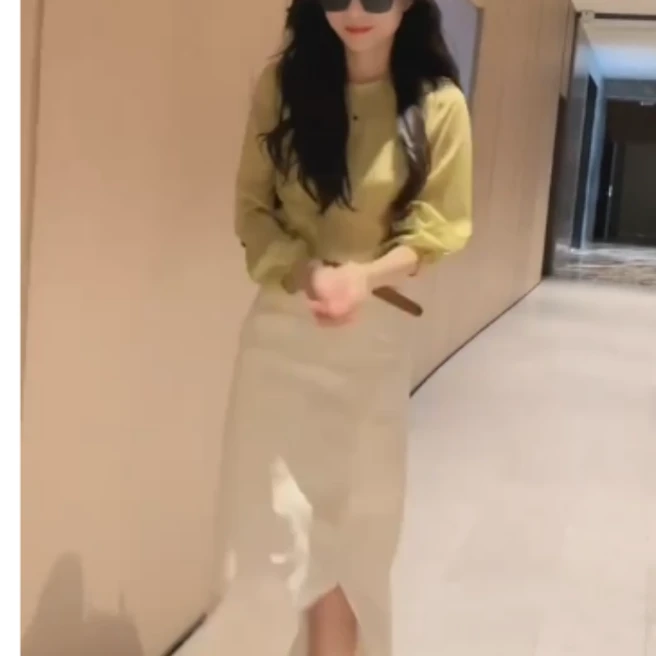 2025夏季新款同款洋气减龄韩版爆款薄款上衣半身裙女-乖xo