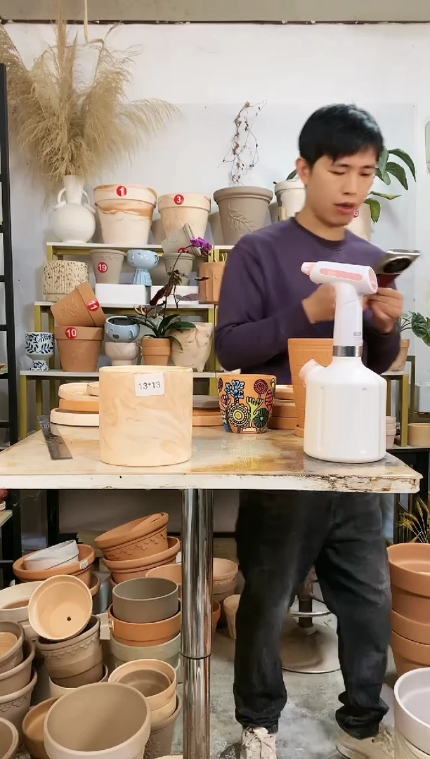 【闪购商品】红陶13*13玛奇朵直筒 1盆无托