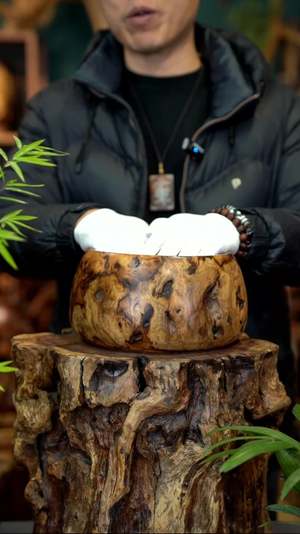 木雷击枣木聚宝盆