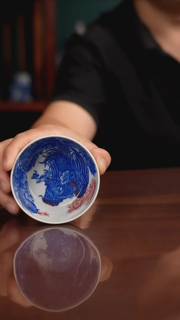 自成堂柴窑青花釉里红