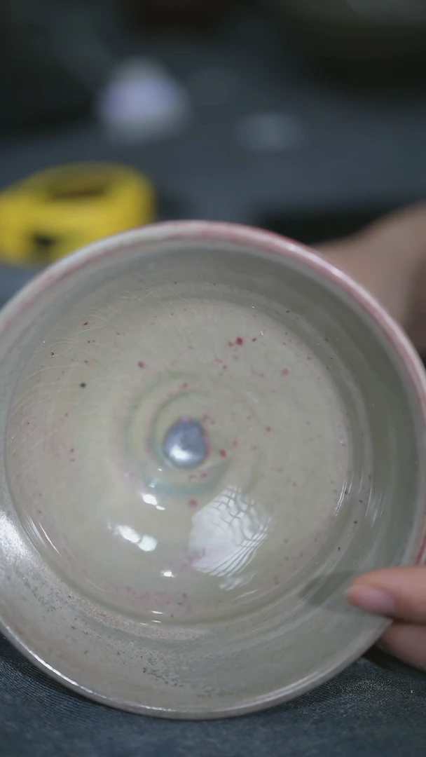 碗浪鬼家釉绘柴烧 碗