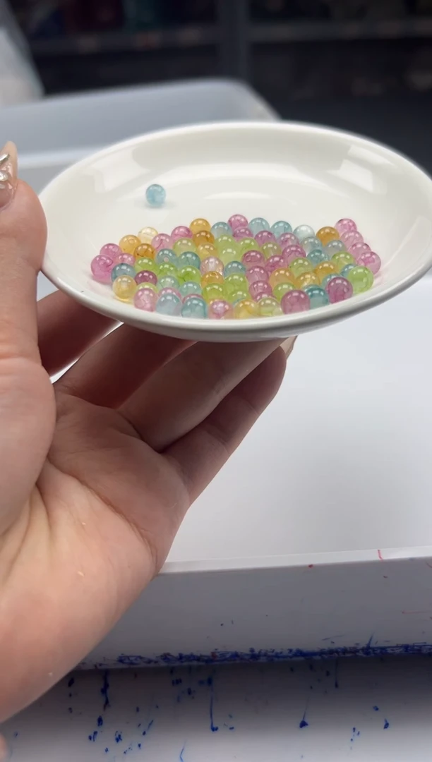 未镶嵌颈饰碧玺w2501彩虹碧玺6mm*50颗
