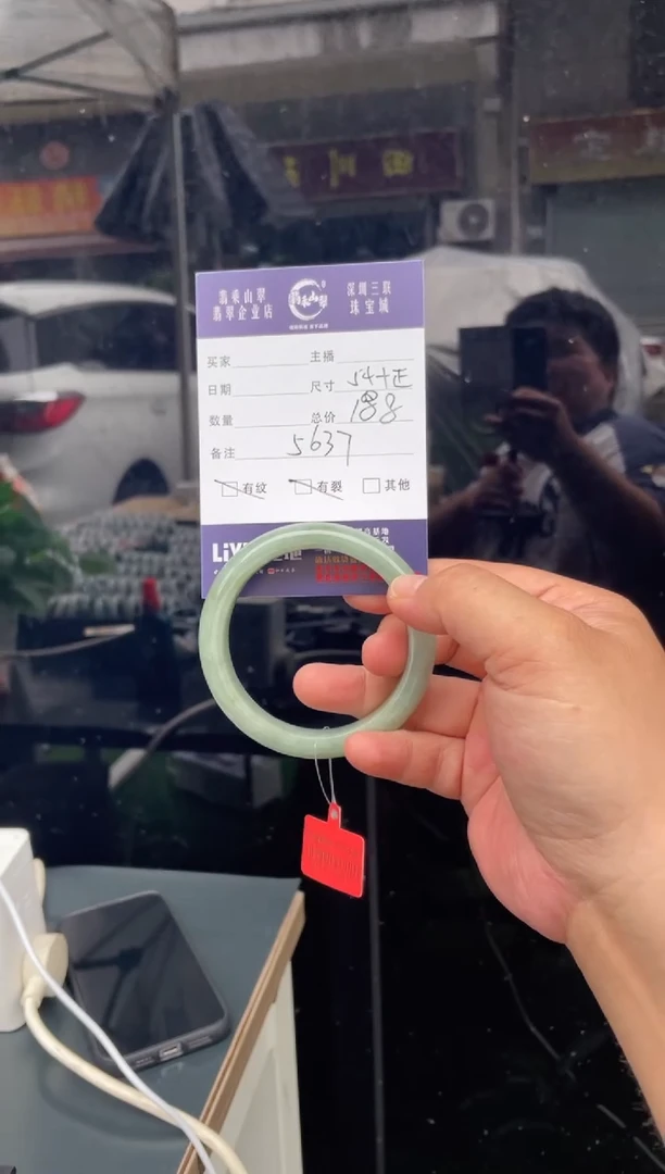 未镶嵌手镯翡翠W 54正圈 5637