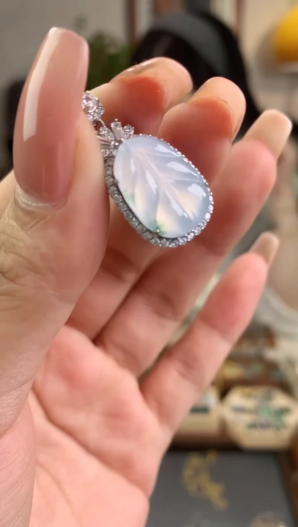 翡翠银S925镶嵌吊坠(不含链)吊坠