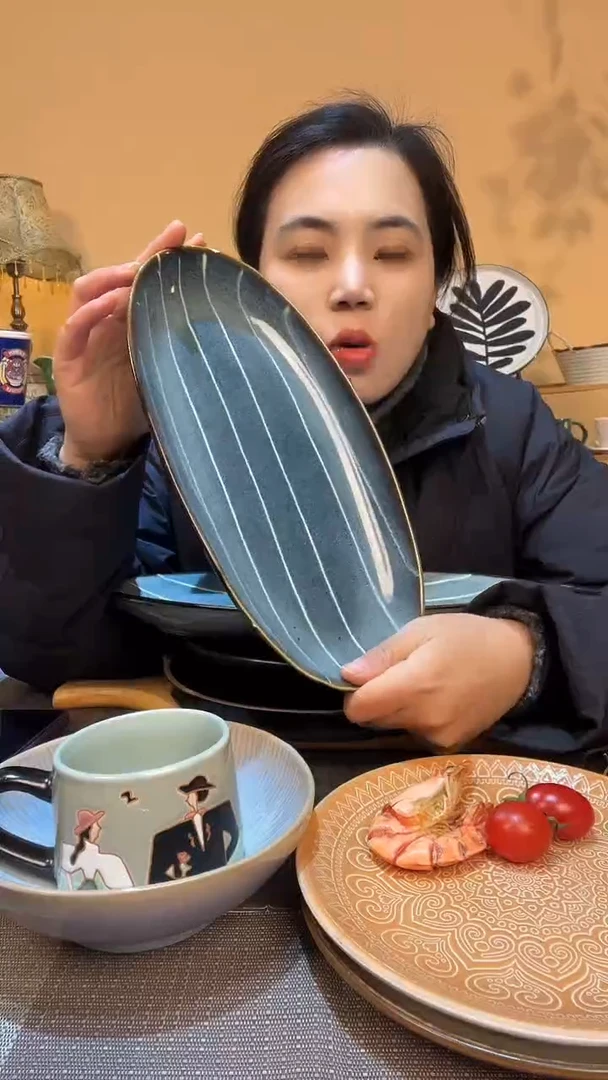 盘瑕疵款 12英寸鱼盘 介意勿拍