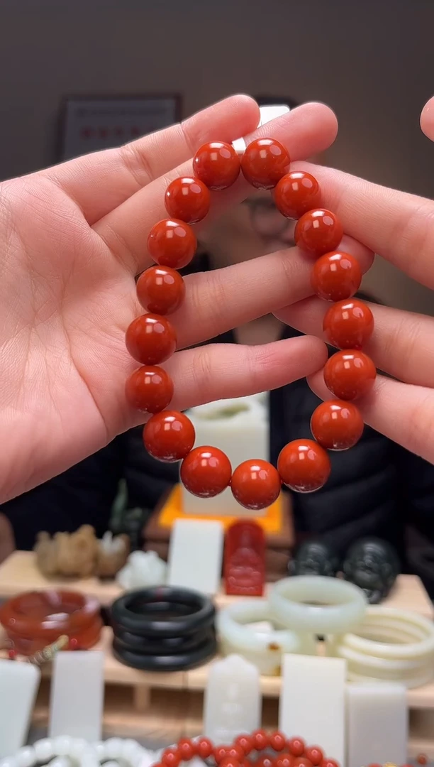 颈饰未镶嵌南红玛瑙手串12