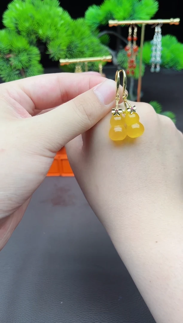 玛瑙/玉髓耳饰银S925镶嵌333