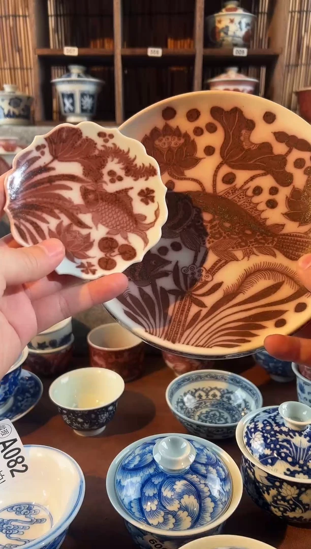 【闪购商品】天禄言瓷壶承盖置鱼藻