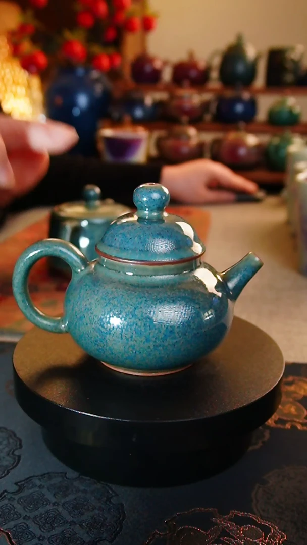 【闪购商品】瓷片220  绿容天壶   特