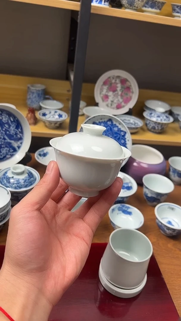 纯白胎盖碗120cc