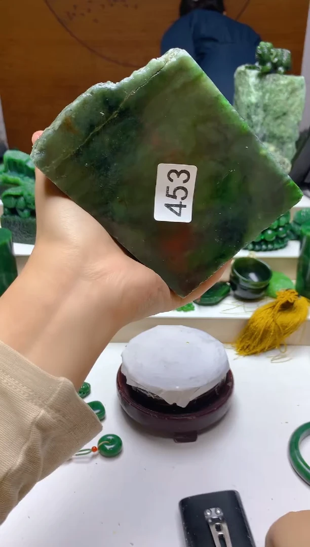 未镶嵌和田玉（碧玉）珠宝半成品1