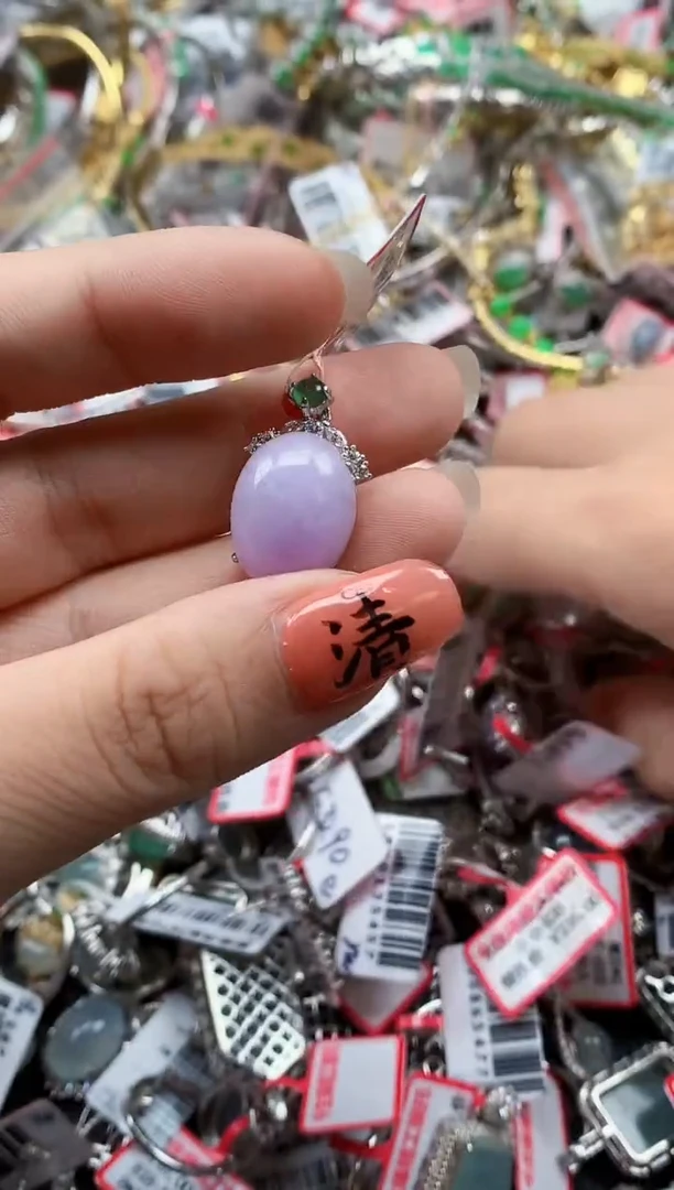 银S925镶嵌戒指翡翠天然A货缅甸翡翠