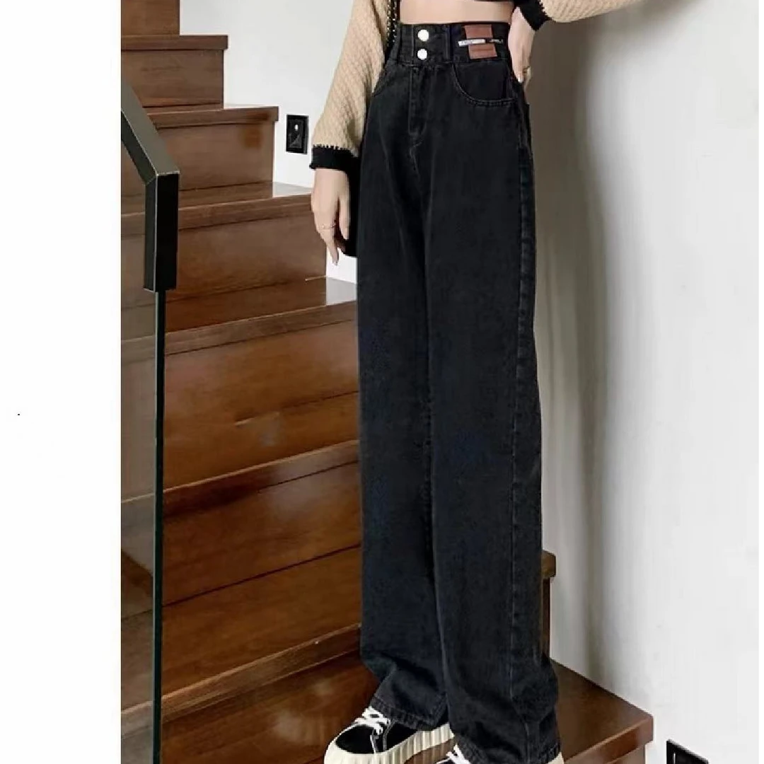 女童两粒扣加绒直筒裤268