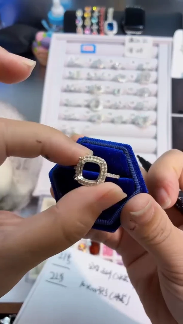 锆石铜合金22号 10*10肥方 冰花空托 镀990