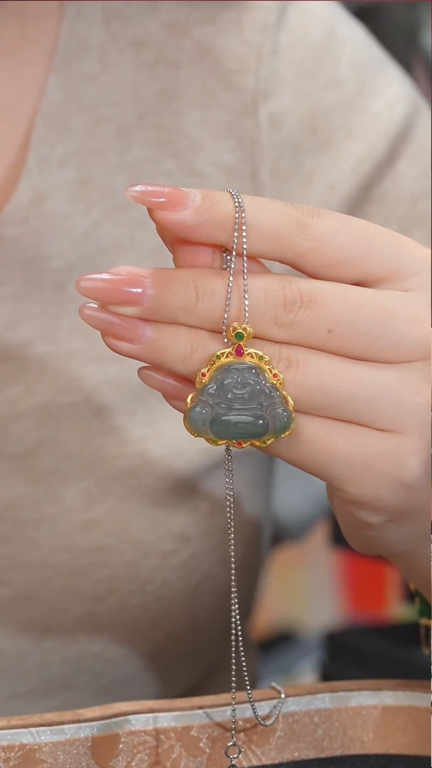 【闪购商品】翡翠吊坠(不含链)18K金镶嵌多样性发@@W9446