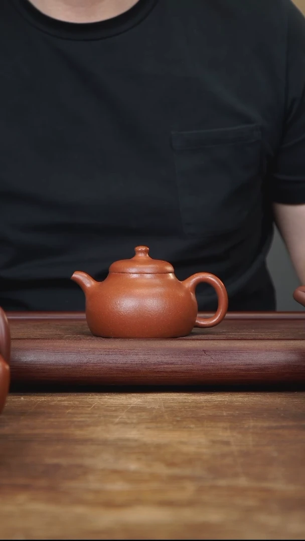 茶壶紫砂200ml 匏瓜 红降坡