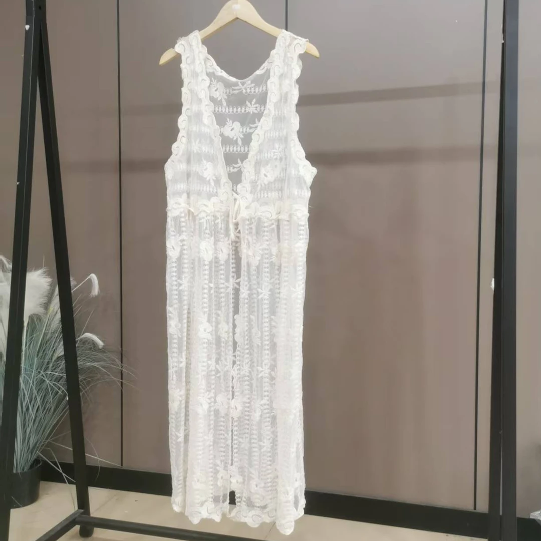 [冰冰专属]夏日森系吊带长裙气质公主白色百搭百搭时尚针织女士