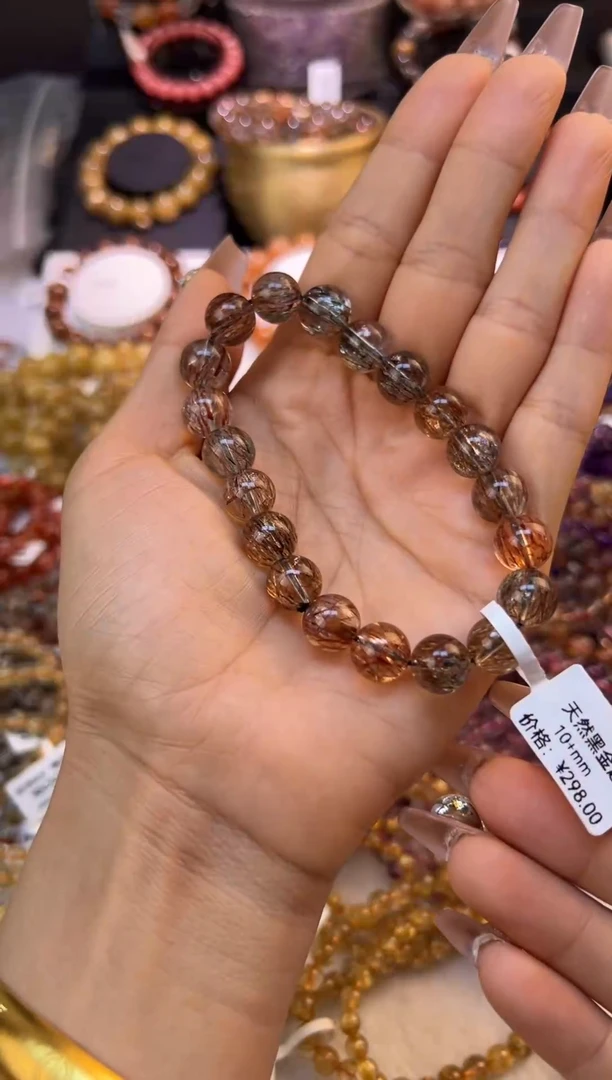 未镶嵌手串水晶金发晶10mm+