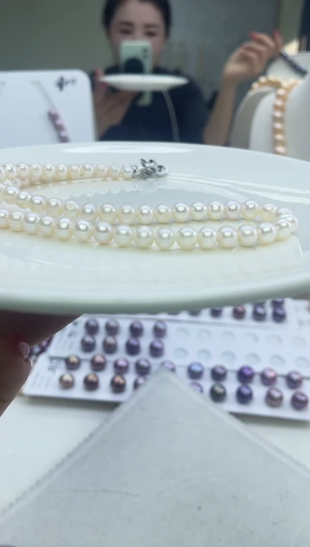 未镶嵌项链淡水珍珠白色系项链