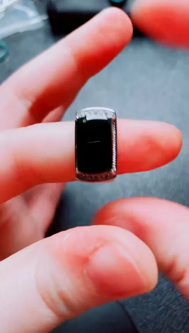 银S925镶嵌戒指翡翠111