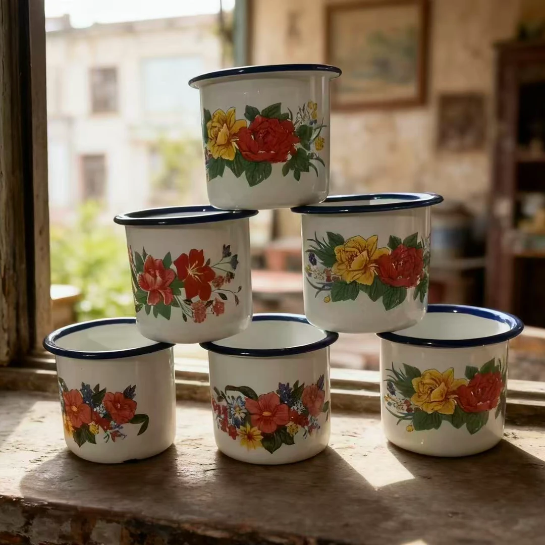 搪瓷茶缸复古风经典款创意搪瓷茶具