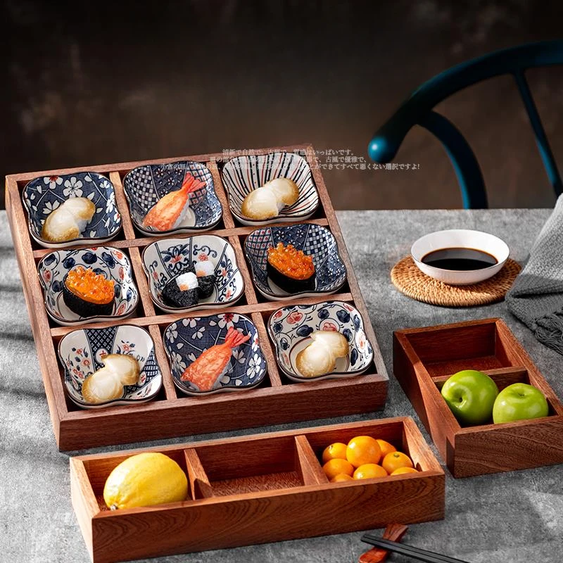 九宫格干果盘火锅配菜托盘拼盘小碟子网红水果零食围炉煮茶点心盘