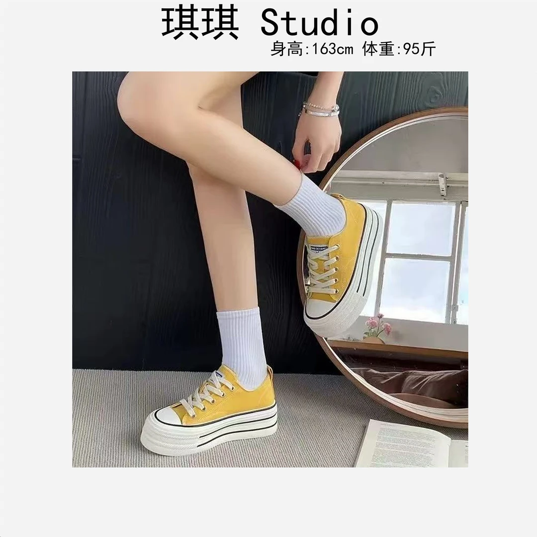 《琪琪家》春夏季新款基础款简约舒适厚底气质时尚百搭休闲鞋-11