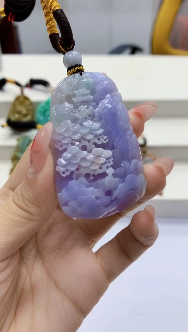 未镶嵌定制翡翠5060ty-毛货挂件94