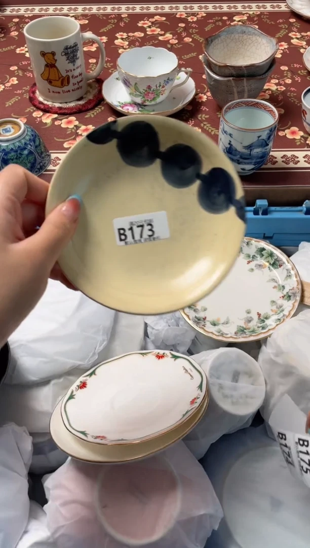 瓷片顶****霞瓷器瓷器B173