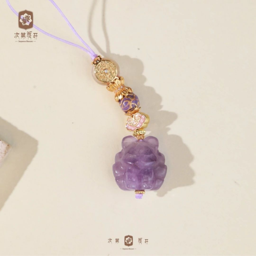 【贵小九】紫水晶凤九 水晶挂件