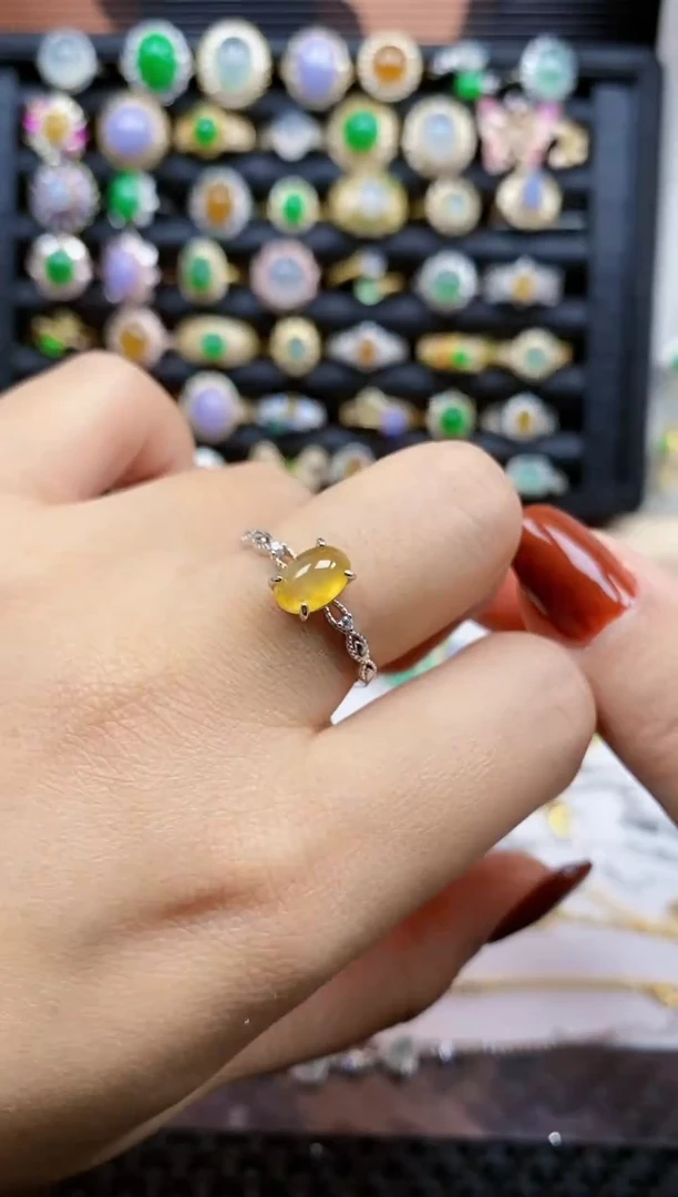 银S925镶嵌戒指翡翠231