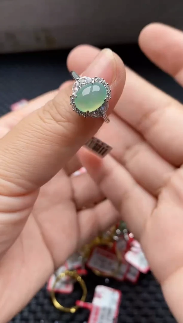 【闪购商品】翡翠戒指银S925镶嵌5555555-2