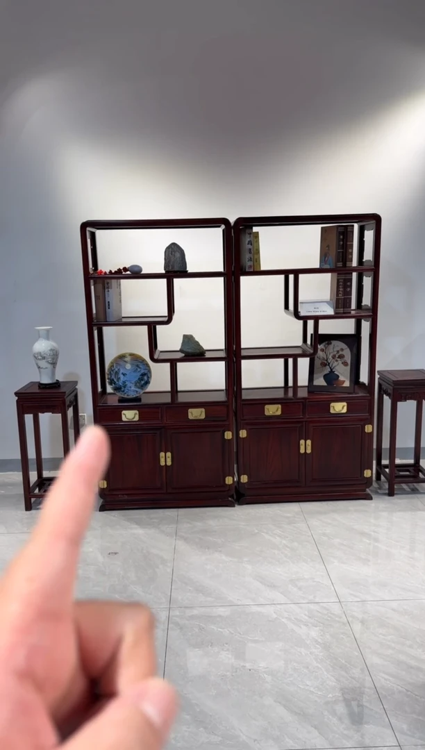 木（红木类）春**意185高博古架一对/2只